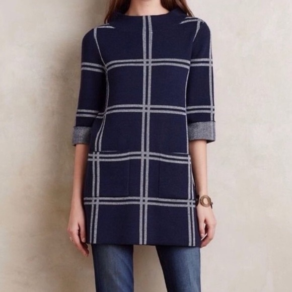 Anthropologie Moth windowpane sweater - Picture 4 of 4